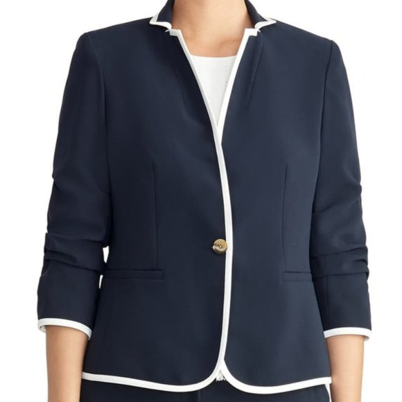 NWT RACHEL Rachel Roy Gathered Sleeve Blazer Size 8 - Picture 1 of 15